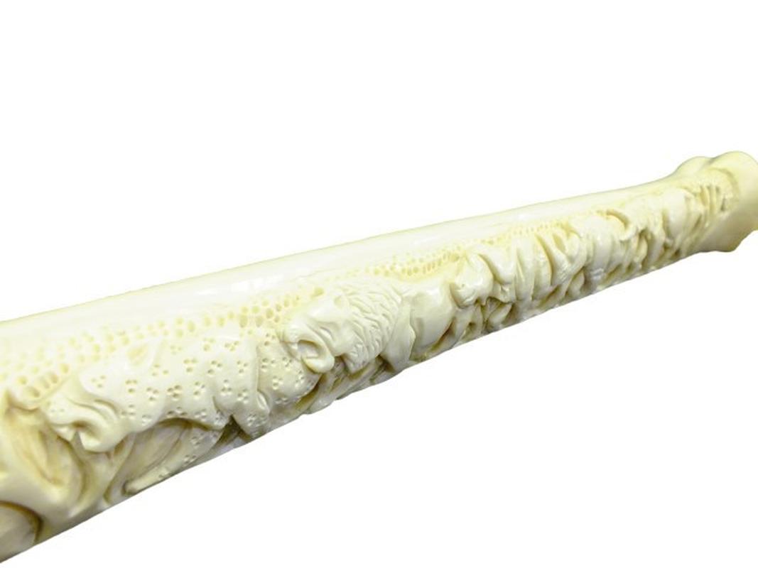 Giraffe Leg Bone With Big Five Carvings - Image 2