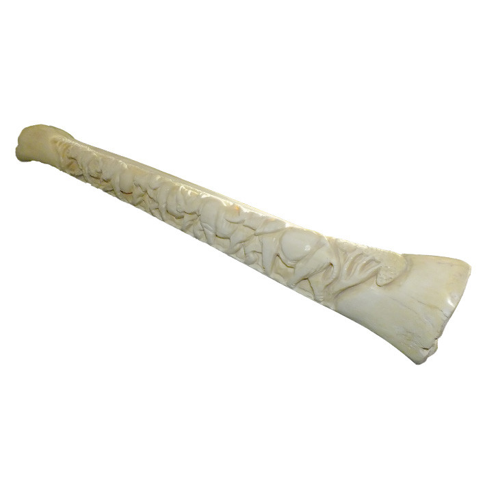 Giraffe Leg Bone With Big Five Carvings
